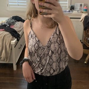 Snake print body suit